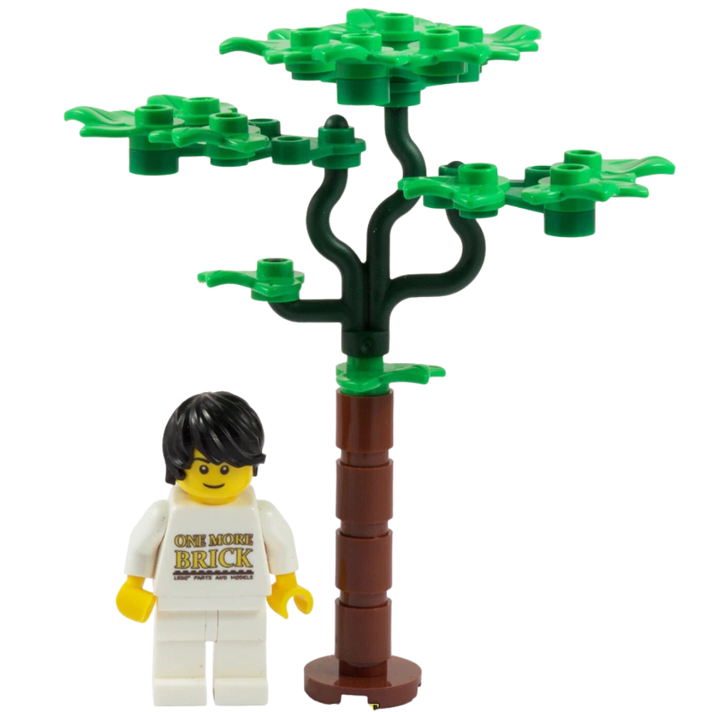 Lego Leafy Green Trees Pack of 2 New Genuine Parts 9.5cm Tall Street Scene Building Set Kit