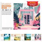 Children's A4 Drawing Sketch Pad 36 Pages Kids Art and Craft Paper Book for Creative Fun