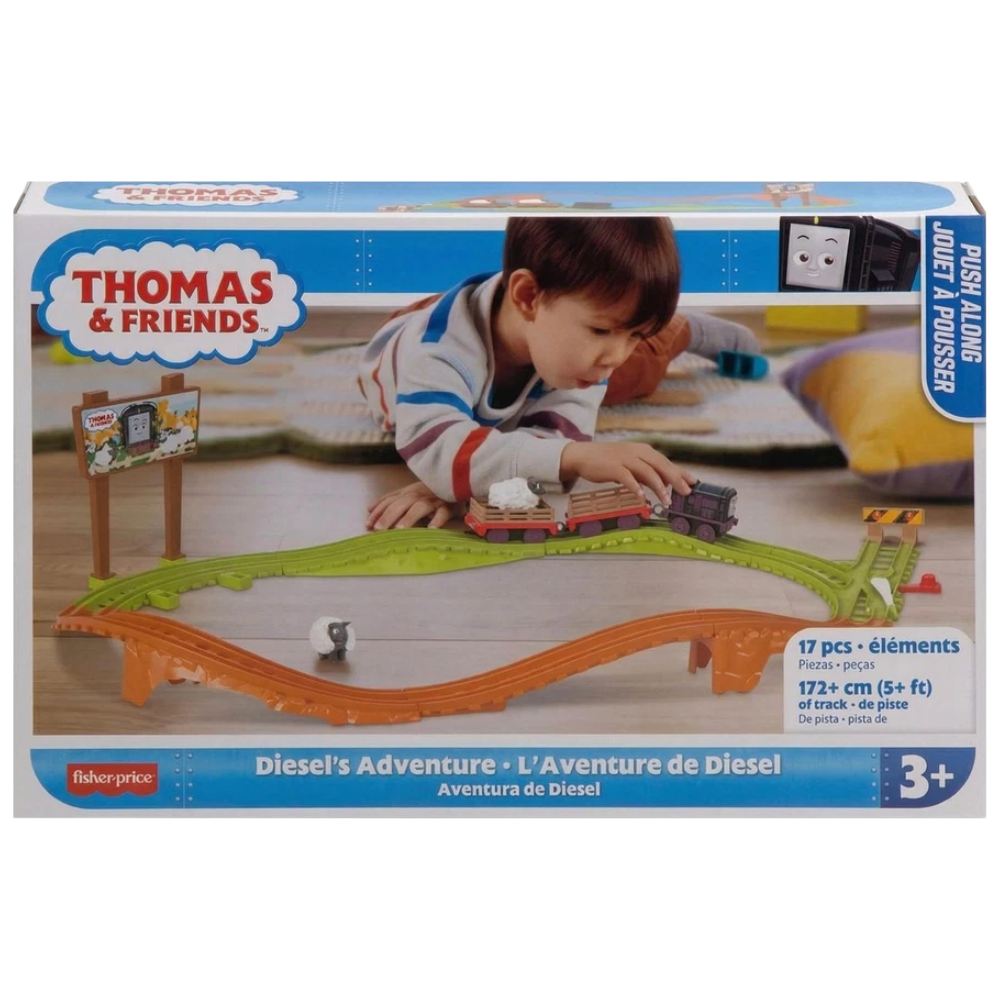 Thomas & Friends Diesel's Adventure 17 Pc Push Along Train Railway Track Playset Gift Toys