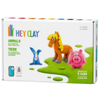 Hey Clay 6-Can Animal Set Non-Toxic Air-Dry Modelling Clay for Kids Crafting Fun New Uk