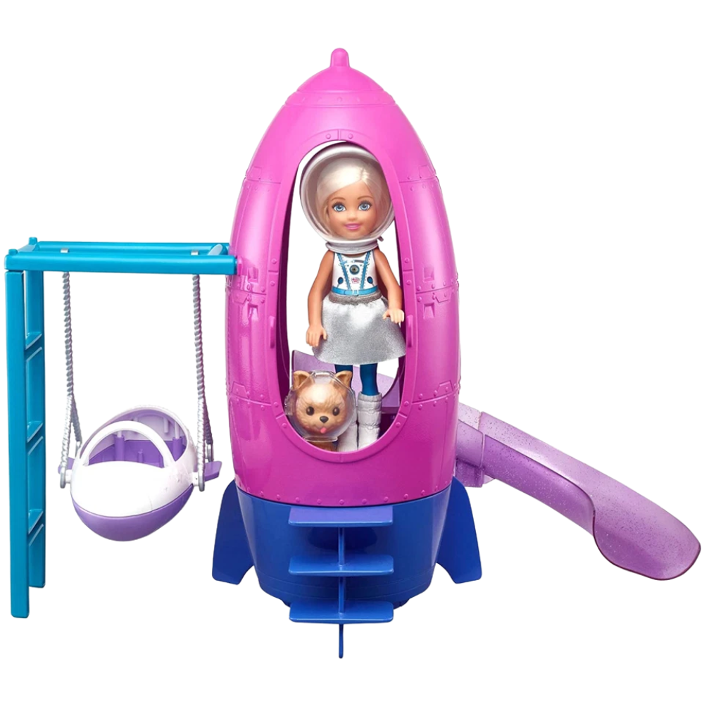 Barbie Space Discovery Chelsea Doll Rocket Ship Puppy New Boxed Mattel Kids Toy Playset
