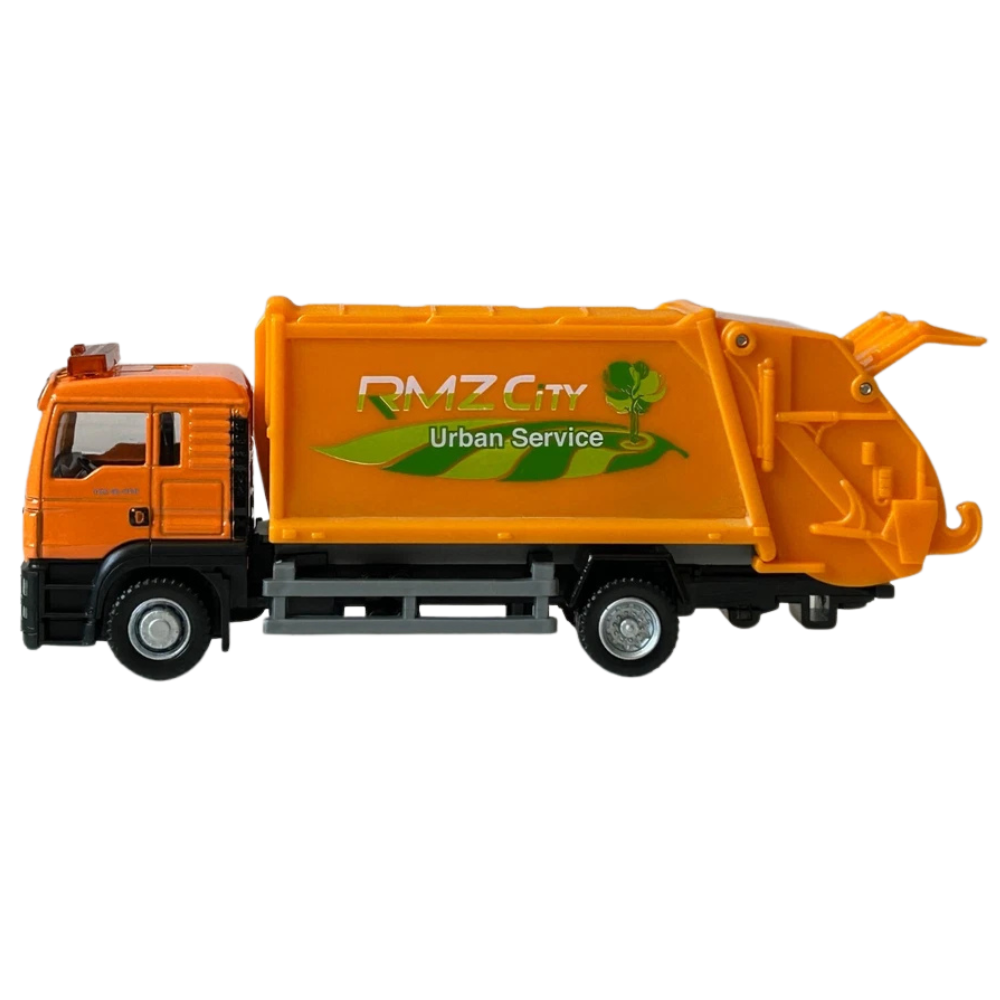 RMZ City MAN TGS Garbage Service Truck with Bin 1:64 Scale Diecast Model Toy