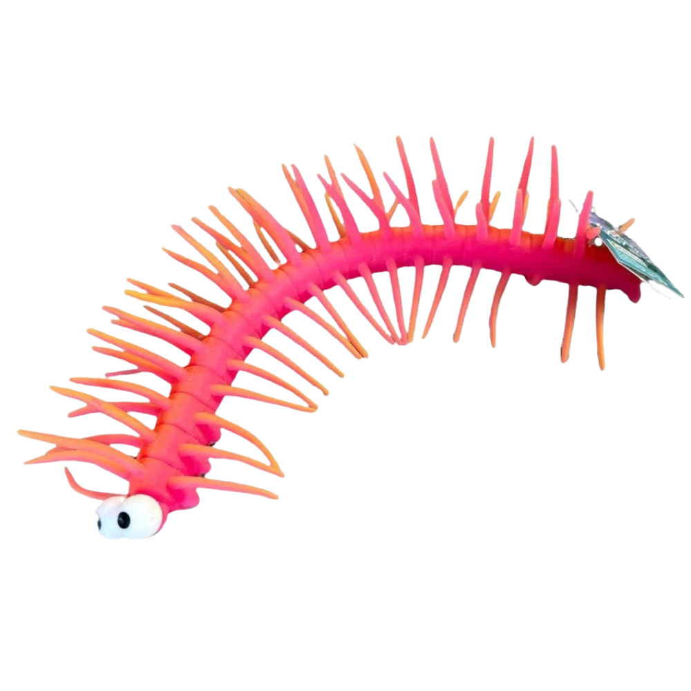 Stretchy Hairy Caterpillar Fidget Toy with Bulging Eyes, Sensory Wiggly Toy for Kids