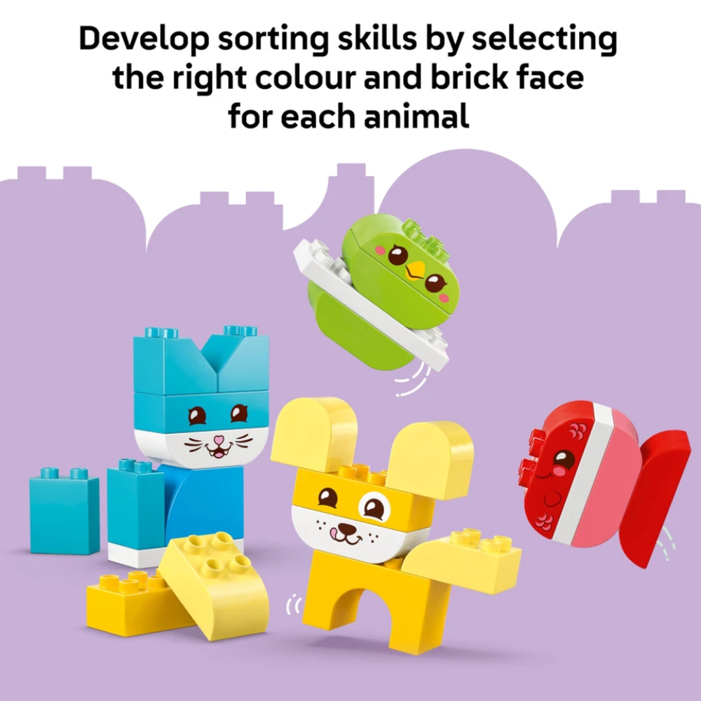 LEGO DUPLO Creative Cute Pets 3 in 1 Building Toy Set 10477 Toddler Animal Playset