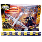 Dromader Military Combat Soldier and Army Plane Playset Plastic Toy Gift for Children