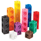 Learning Resources MathLink Cubes Set of 100 Educational Toy Multicolor