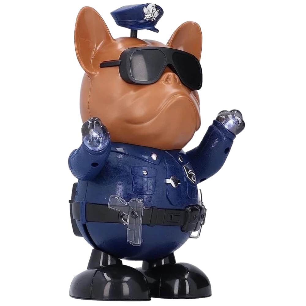 PEBBLE HUG Dancing Dog Police Toy Musical Lights Interactive Educational Kids Gift
