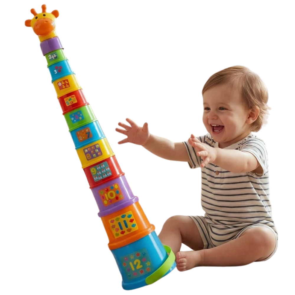 Baby Stacking Cups Giraffe Toy 75cm Nesting Shape Sorter for Toddlers 12M+