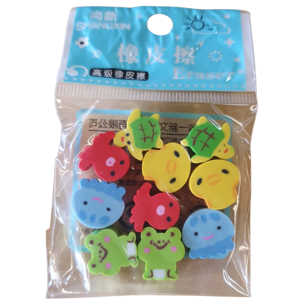 24x Packets Kids Novelty Erasers Stationery Pinata Party Bag Toys