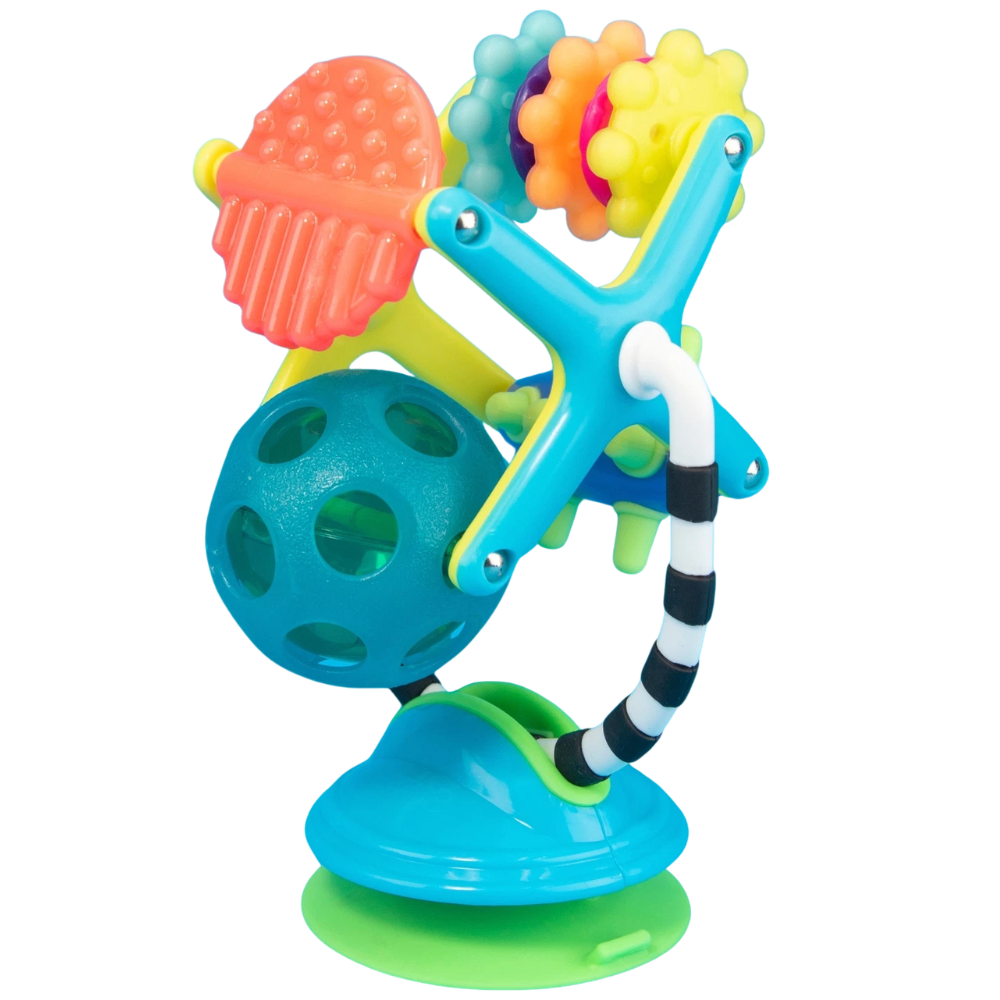 Sassy Teethe & Twirl Sensation Station Baby Toy with Suction Base Infant Toy 6m+ New