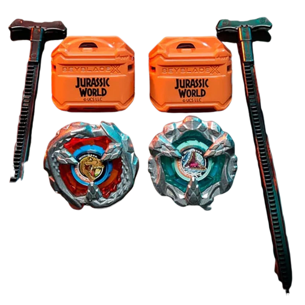 Beyblade X Jurassic World T Rex vs Mosasaurus Multipack G1894 Battle Set