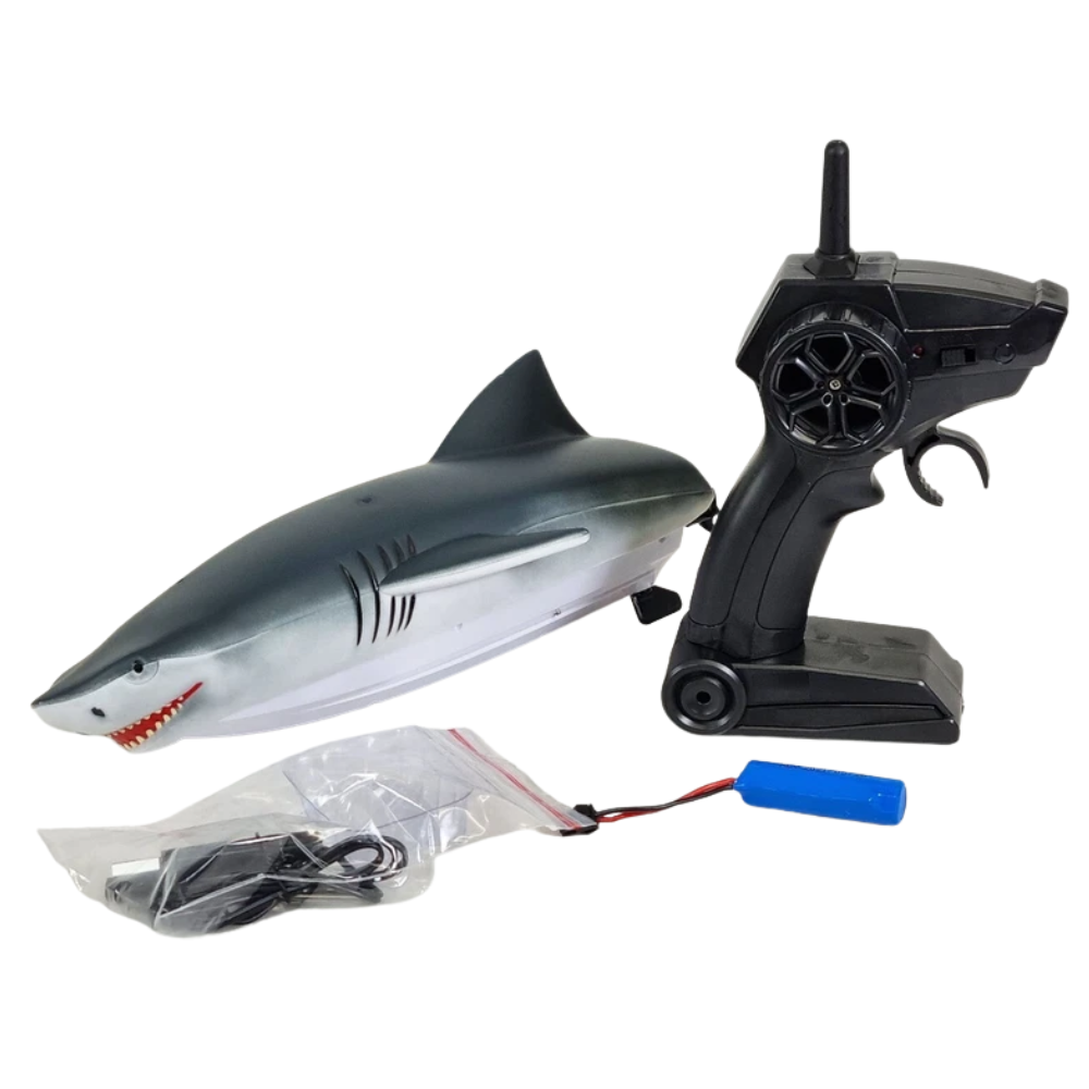 RC Shark Boat 2-in-1 Twin Motor 2.4GHz Remote Control Speedboat Kids Adults