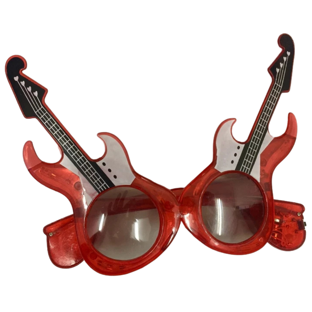 Led Flashing Electric Guitar Glasses Glow Light Party Eyewear for Club Events and Festivals