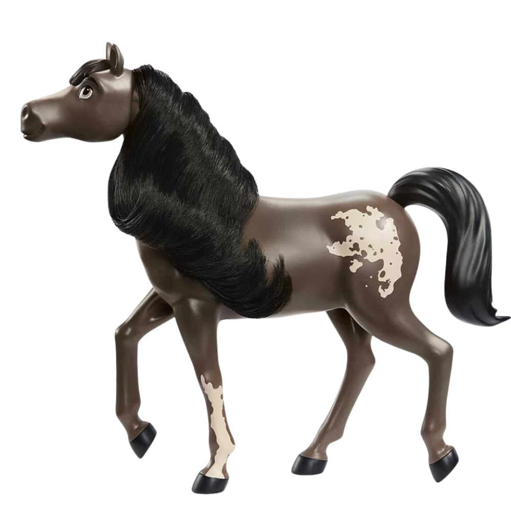 Spirit Untamed Dark Brown Bay Pinto Horse 20cm Movable Head Dreamworks Mattel Toy Gift for Kids