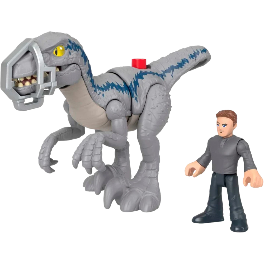 Imaginext Jurassic World Dominion Dinosaur Toy Set with Blue & Owen Grady Action Figures Kids