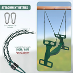 Tandem Swing for Kids Two Child Swing Seat Outdoor Playground Siblings Friends Fun Toy