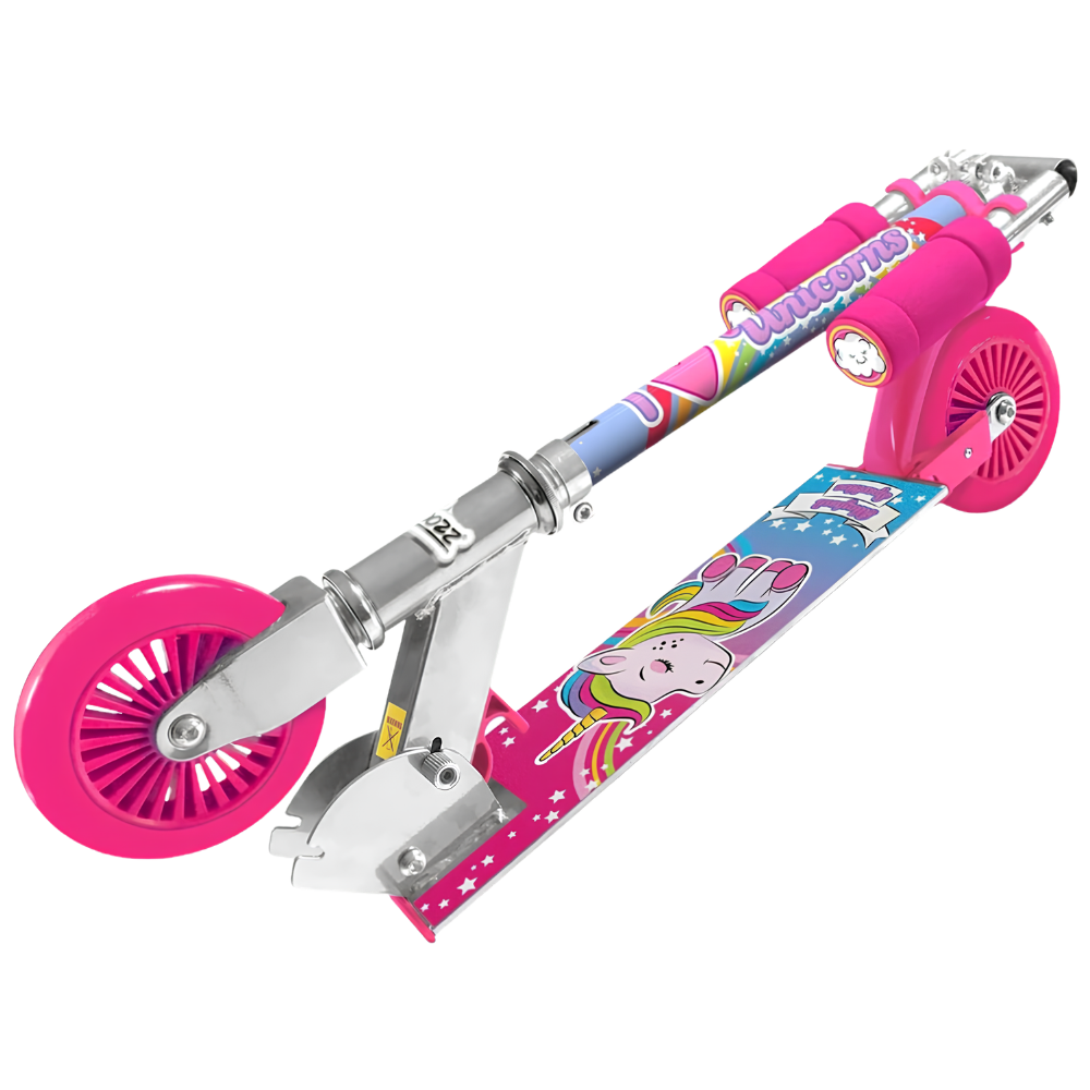 Ozbozz Unicorn Magical Sparkles Kids Scooter Colourful Indoor & Outdoor Push Scooter for Ages 5+
