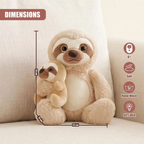 Mum & Baby Sloth Soft Toy 9 Inch Plush Teddy Cuddly Stuffed Animal Toy Kids Gift
