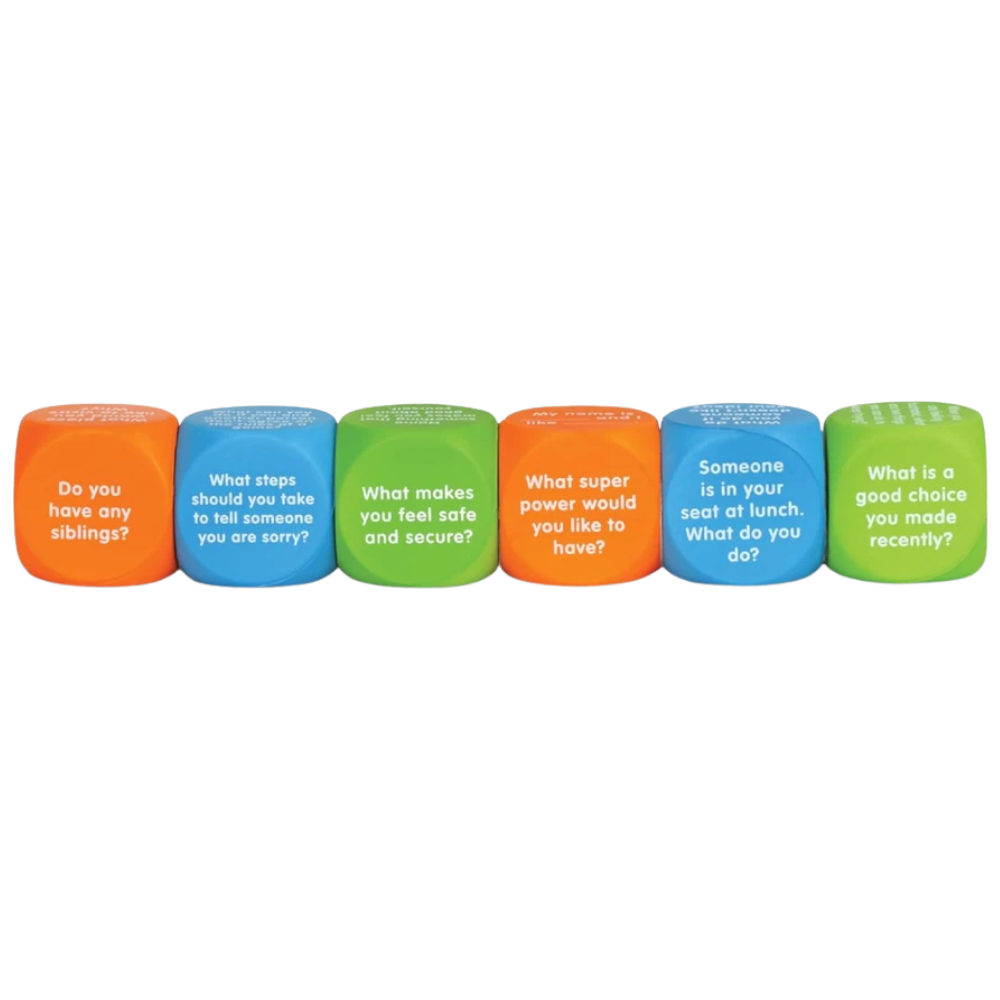 Learning Resources Let's Talk Cubes Conversation Starters Social Emotional Learning Game for Kids