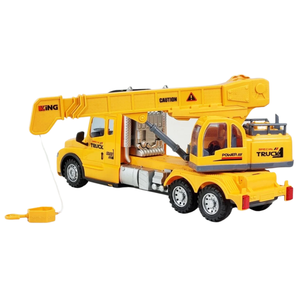 Remote Control Crane Truck RC 36cm Working Lights Sounds Crane Arm Kids 3+
