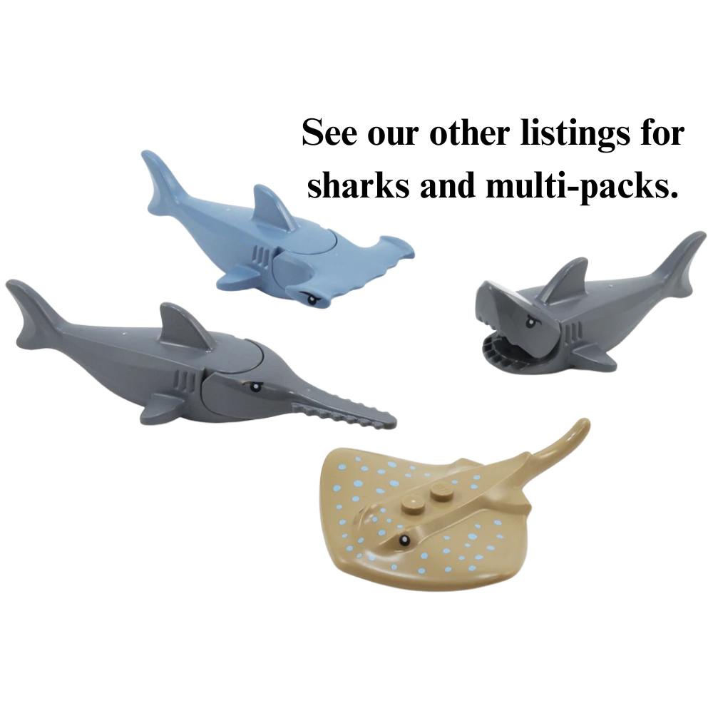LEGO Shark Figure 14518 Deep Sea Animal Accessory with Printed Eyes City Ocean