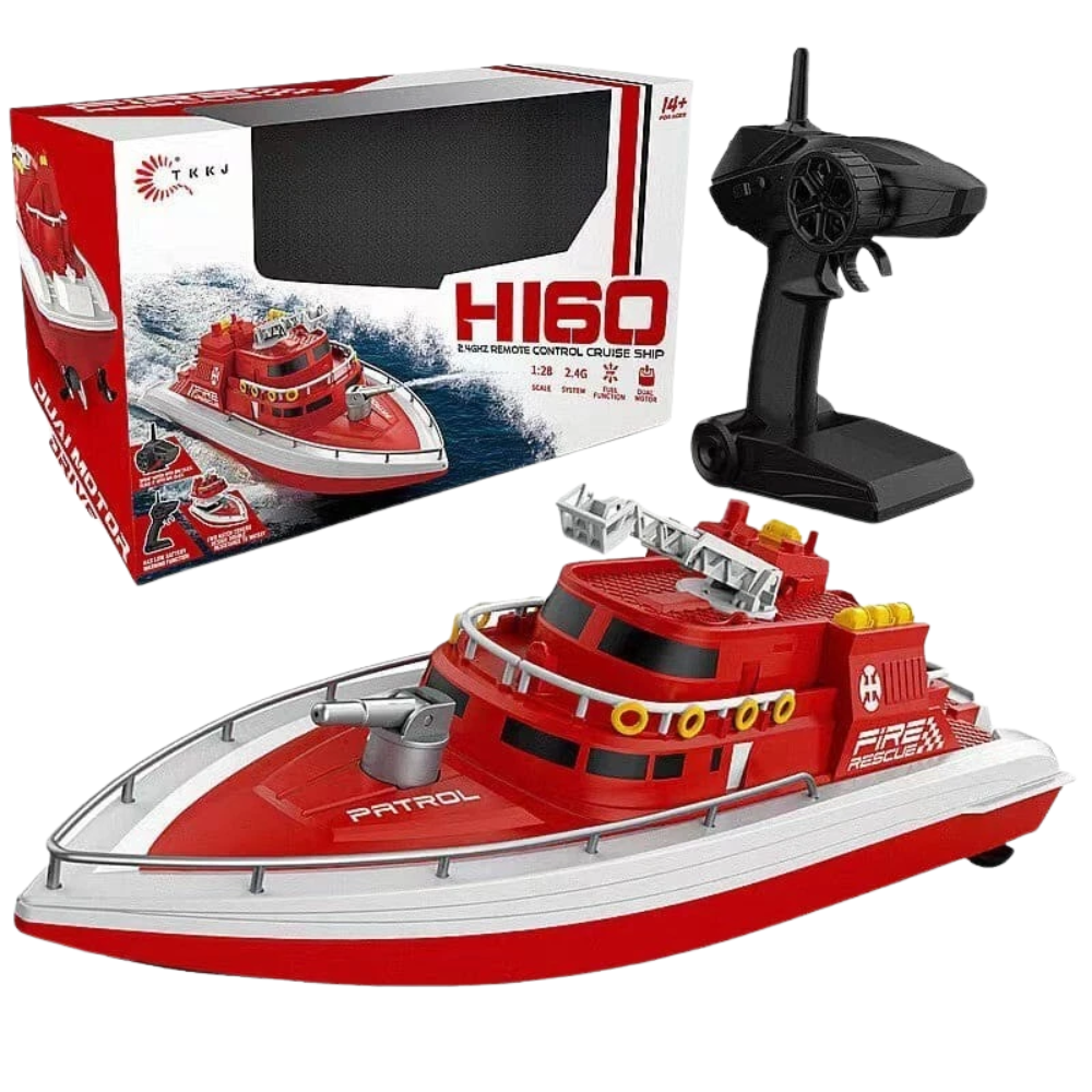 SKYTECH H160 RC Fire Rescue Boat 2.4GHz Water Spray Cannon 20km/h Kids 14+