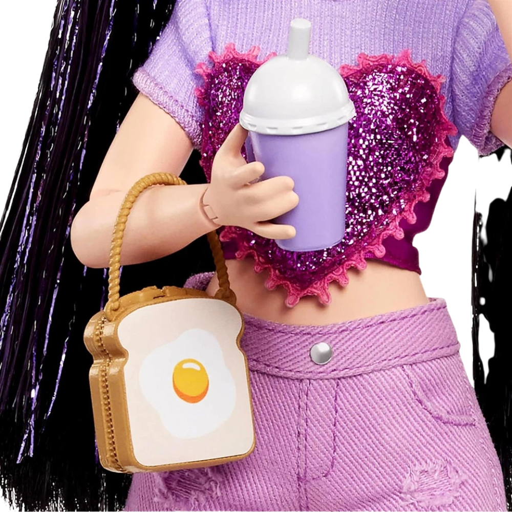 Barbie Dream Besties Renee Doll 11 Vlogging Food Accessories Posable Fashion Doll 4+