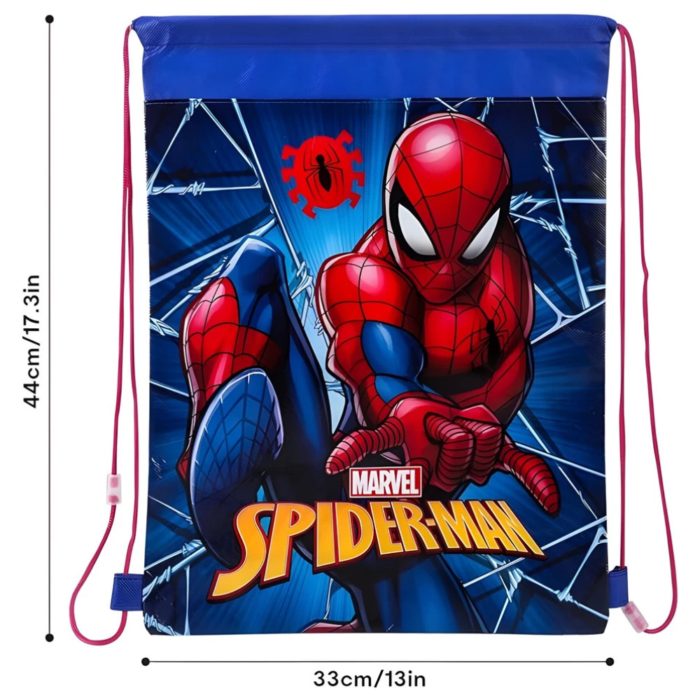 Official Marvel Spider-Man Kids Drawstring Bag 44x33cm, School Gym Sports Swimming PE Kit Bag