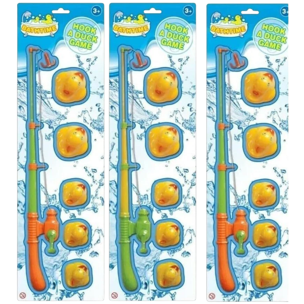Pebble Hug Duck Hooking Game Kids Bath Fishing Toy Pool Party Educational Toy Set
