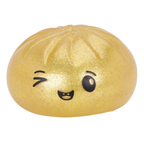 Toyland® Metallic Gold Squishy Bao Dumpling Fidget Toy with Reusable Steamer Box Ages 3+
