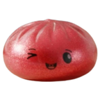 Toyland Shiny Red Squishy Bao Dumpling Sensory Fidget Toy with Steamer Box