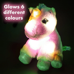 Abeec Light Up Unicorn Plush Toy Magical Soft Cuddly Unicorn Gift for Kids Bedroom Decor