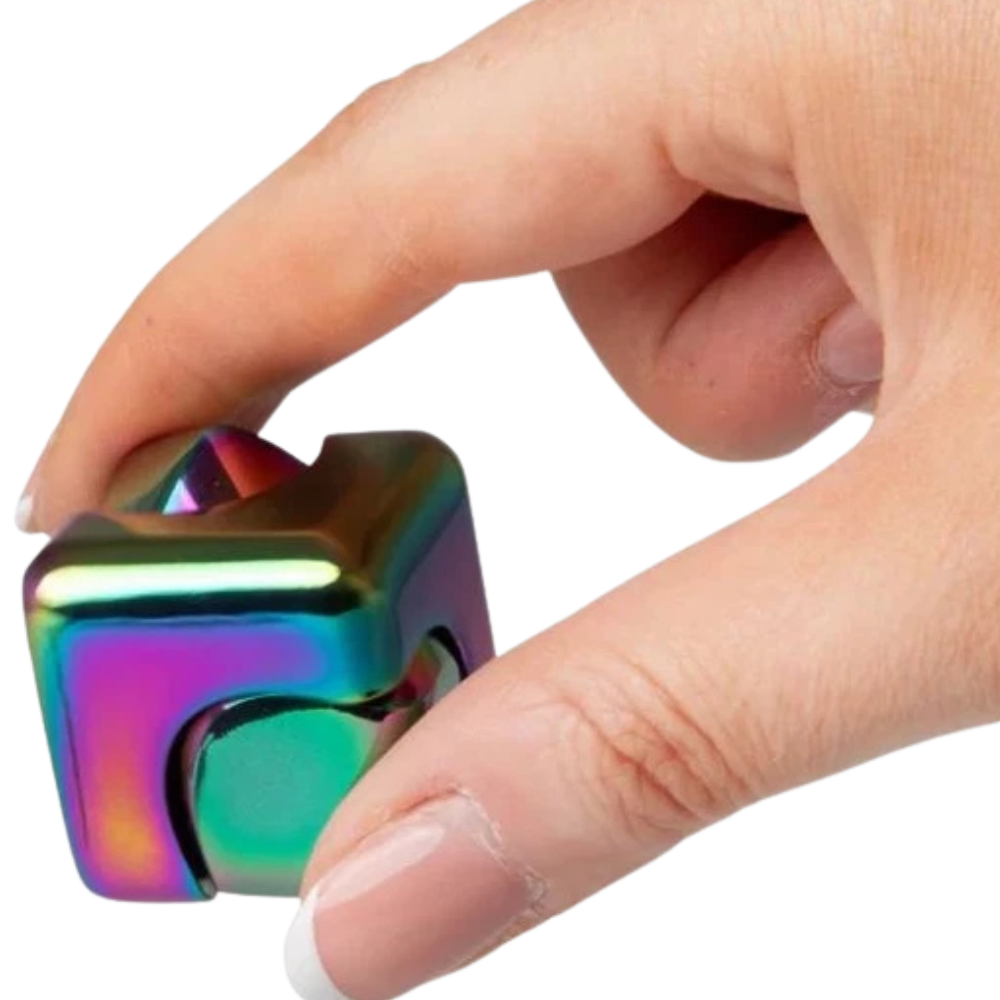 Premium Metal Fidget Cube Smooth Quiet Spinner Stress Relief Focus Desk Toy