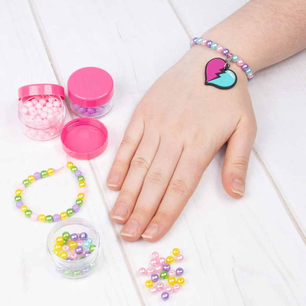 LOL Surprise Glitter Purse & Jewellery Making Kit for Girls Age 6+ Creative Arts Crafts Bead Set Gift