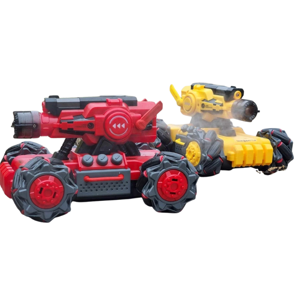 Remote Control Battle Tank Set Rc Infrared Fighting Smoking 2 Pack Kids Gift Toy Uk