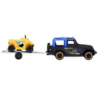 Majorette Jeep Wrangler with Quad Trailer Diecast Model Toy 1:64 Scale Off-Road Vehicle
