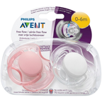 Philips Avent Baby Soothers 2 Pack Orthodontic BPA-Free Silicone Dummies with Hygienic Cap