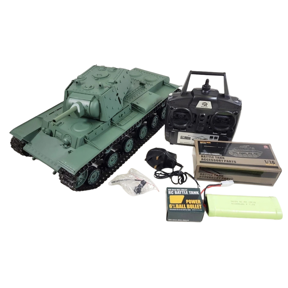 Heng Long Kv-1 Rc Tank 1:16 V7, 2.4ghz Bb/ir Battle, Smoke & Sound, Kids 14+