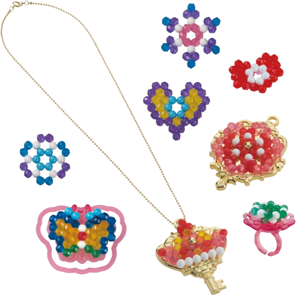 Aquabeads Sparkly Accessory Art Craft Bead Kit 300+ Beads Jewellery Set 4+