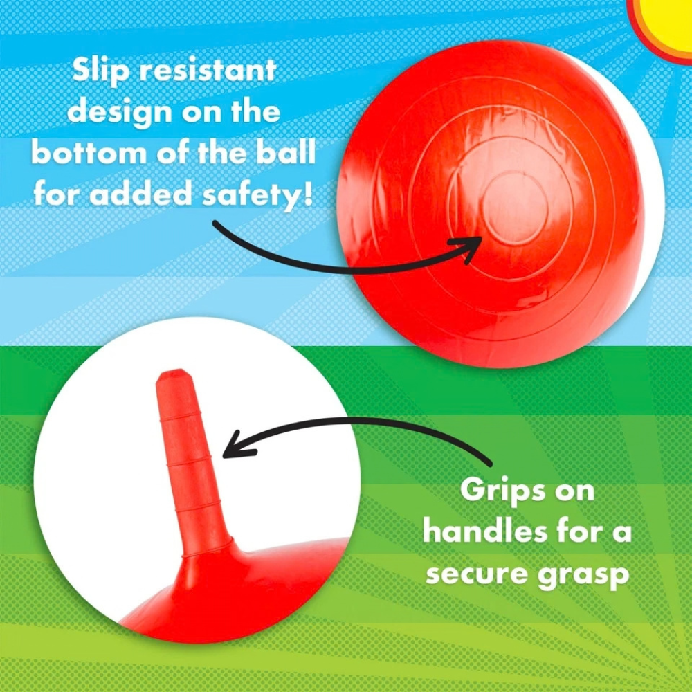 Abeec Red Space Hopper 45cm for Kids Indoor & Outdoor Garden Toy for Balance and Fun Time