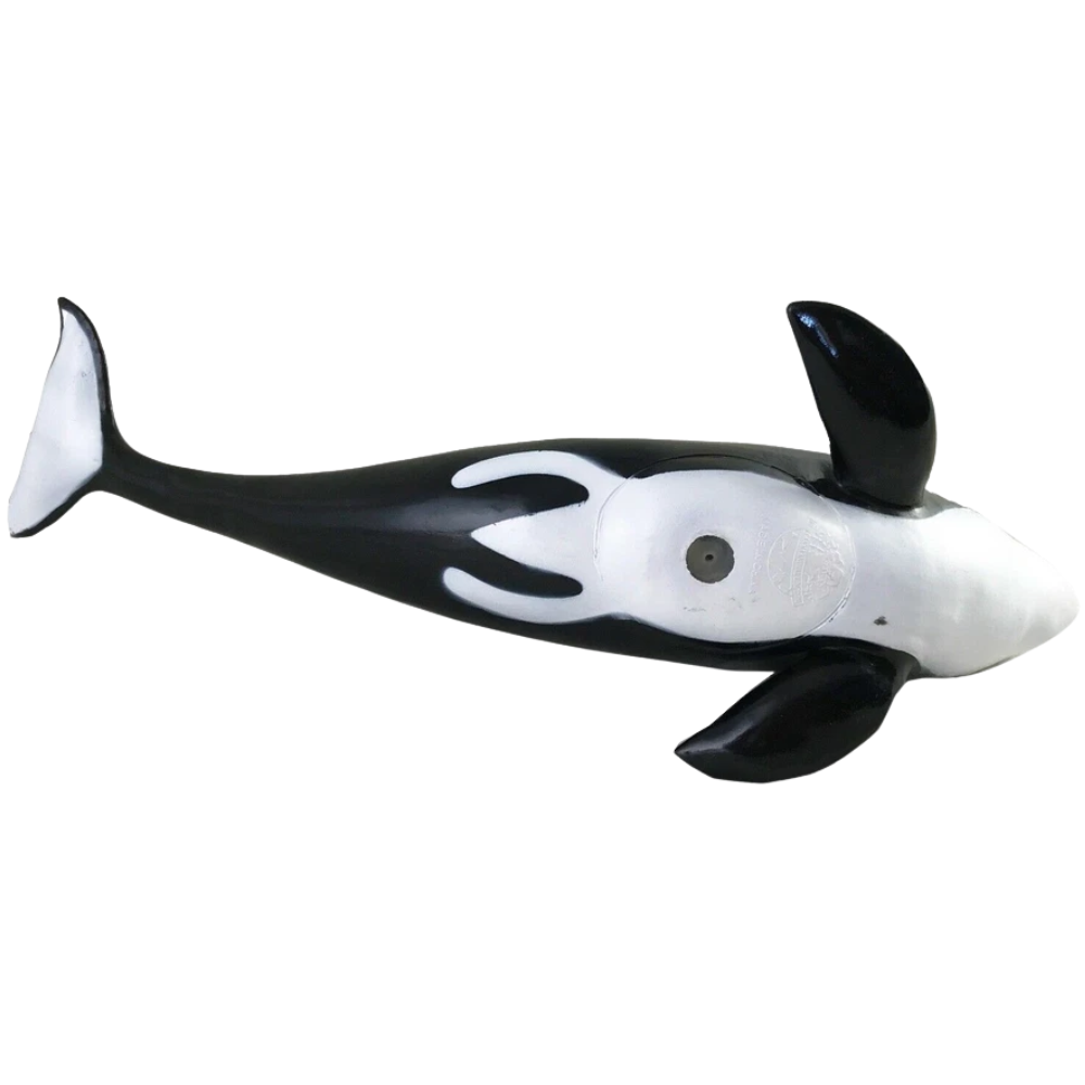 Soft Orca Whale Toy, Black Killer Whale Rubber Figure, Realistic Ocean Animal Gift for Kids 3+