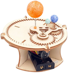 RLS 3D Wooden Solar System DIY Puzzle Model with Motorised Rotating Planets Science Kit