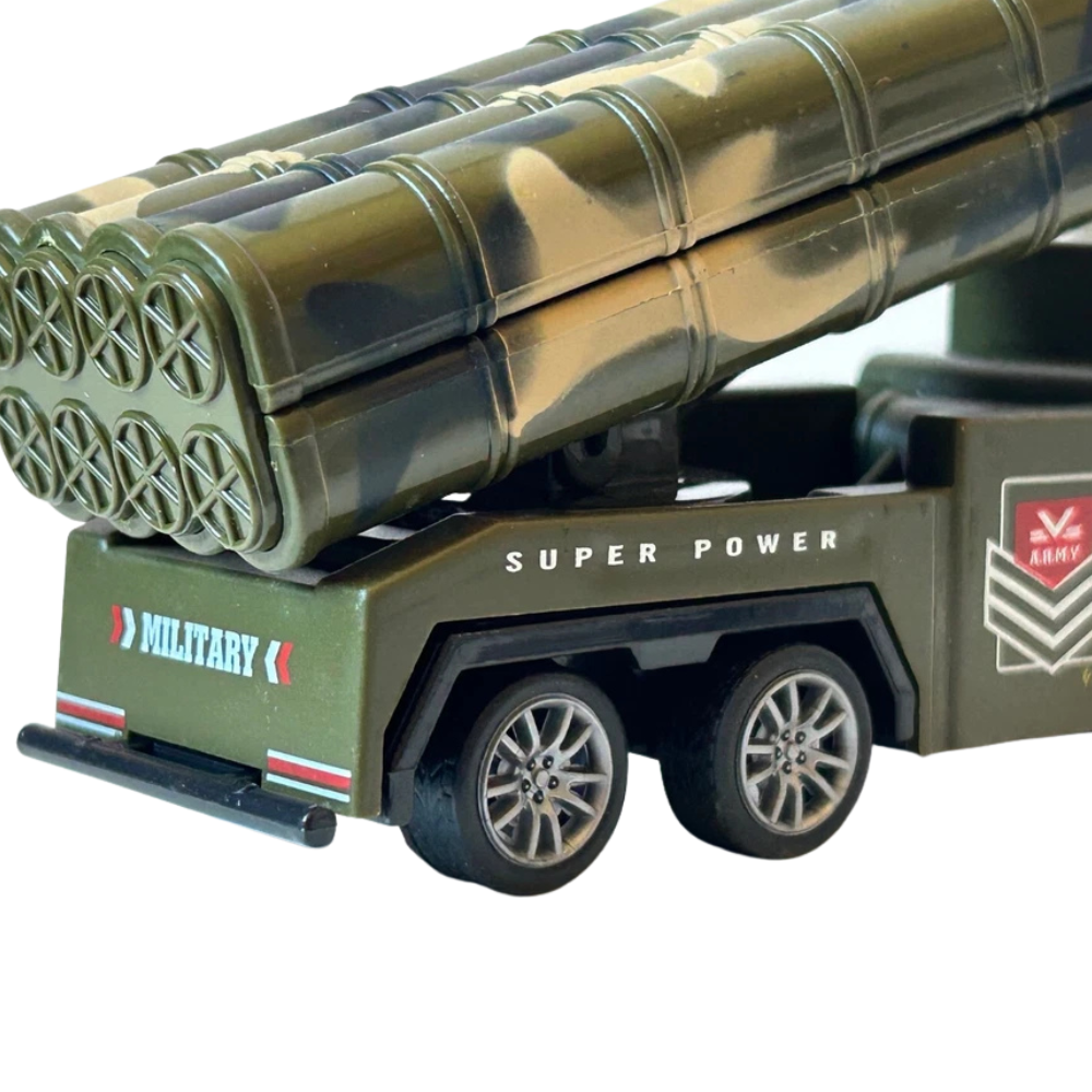 Anek Military Rocket Launcher Lorry Truck Diecast Toy Model Pull Back Action 1:50 Scale