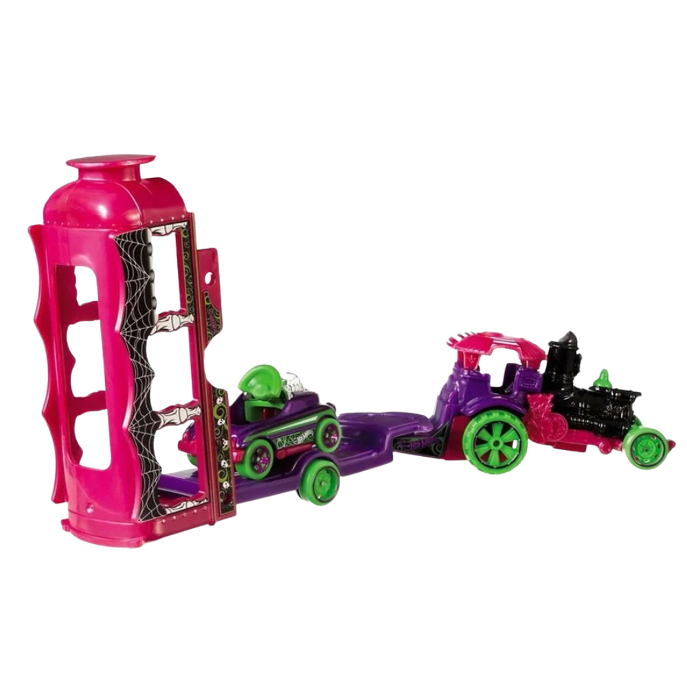Hot Wheels Super Rigs Car-Nival Steamer Push Vehicle Semi Truck Trailer Car Toy 3+ New