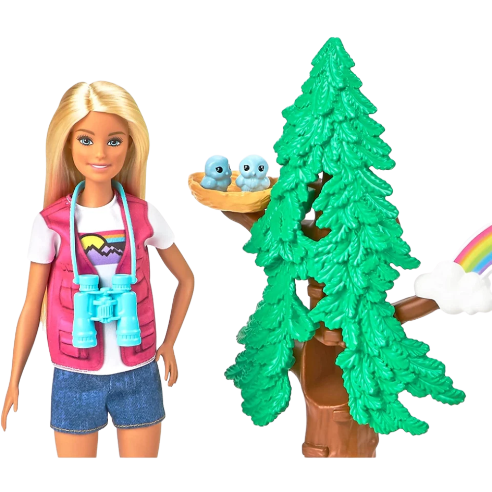 Barbie Wilderness Explorer Doll 10 Animals Wildlife Guide Playset Accessories Mattel