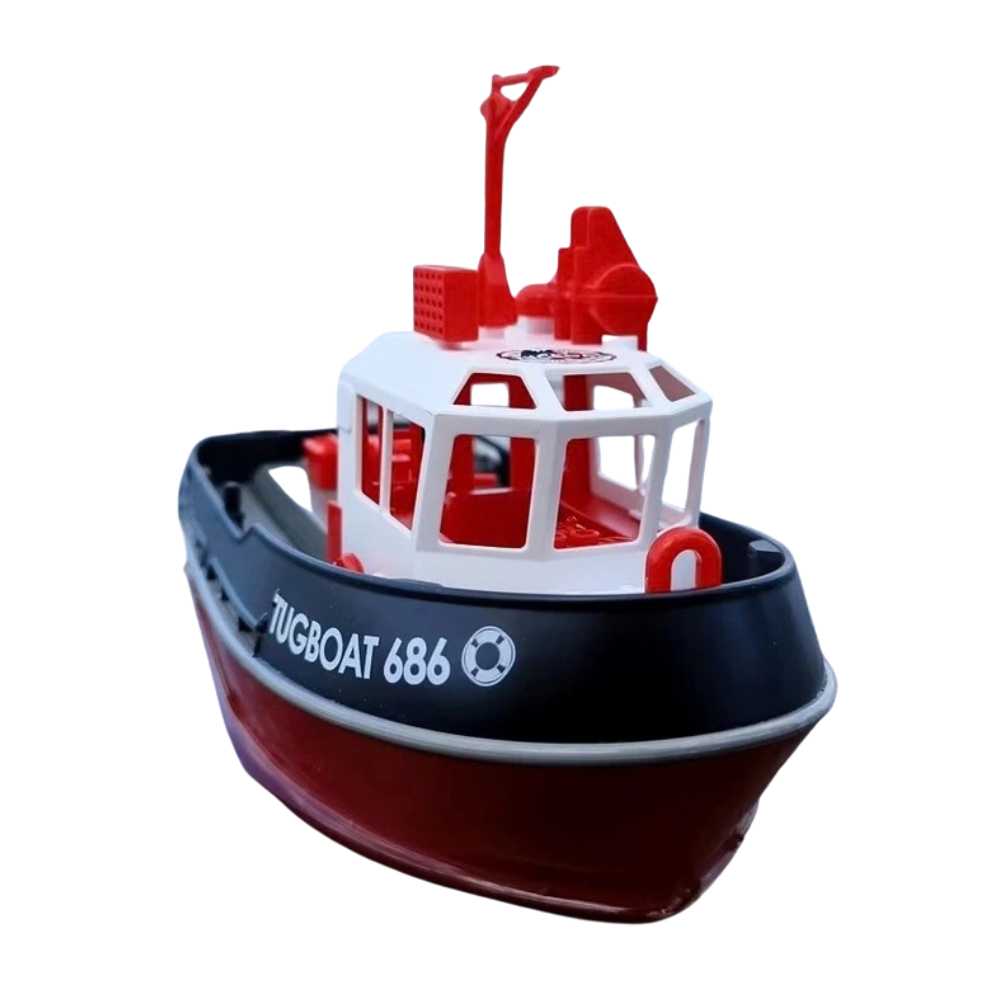 Rc Tug Boat 1:72 Scale Dual Motor 2.4ghz Remote Control Working Lights Kids 8+