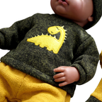 Black Baby Doll Ethnic Reborn Boy Sleeping 20-Inch Toy with Dummy & Bottle Bibi Doll