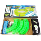 Glow in the Dark Multi-Level Race Track Set 35 Pcs Rc Remote Control Car for Kids Toy Game