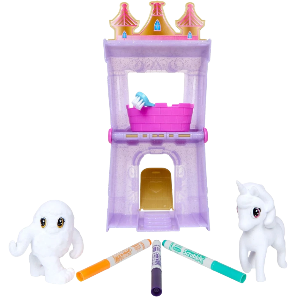Crayola Washimals Peculiar Pets Playset Carry Case with Unicorn Yeti Markers Kids Toy Set