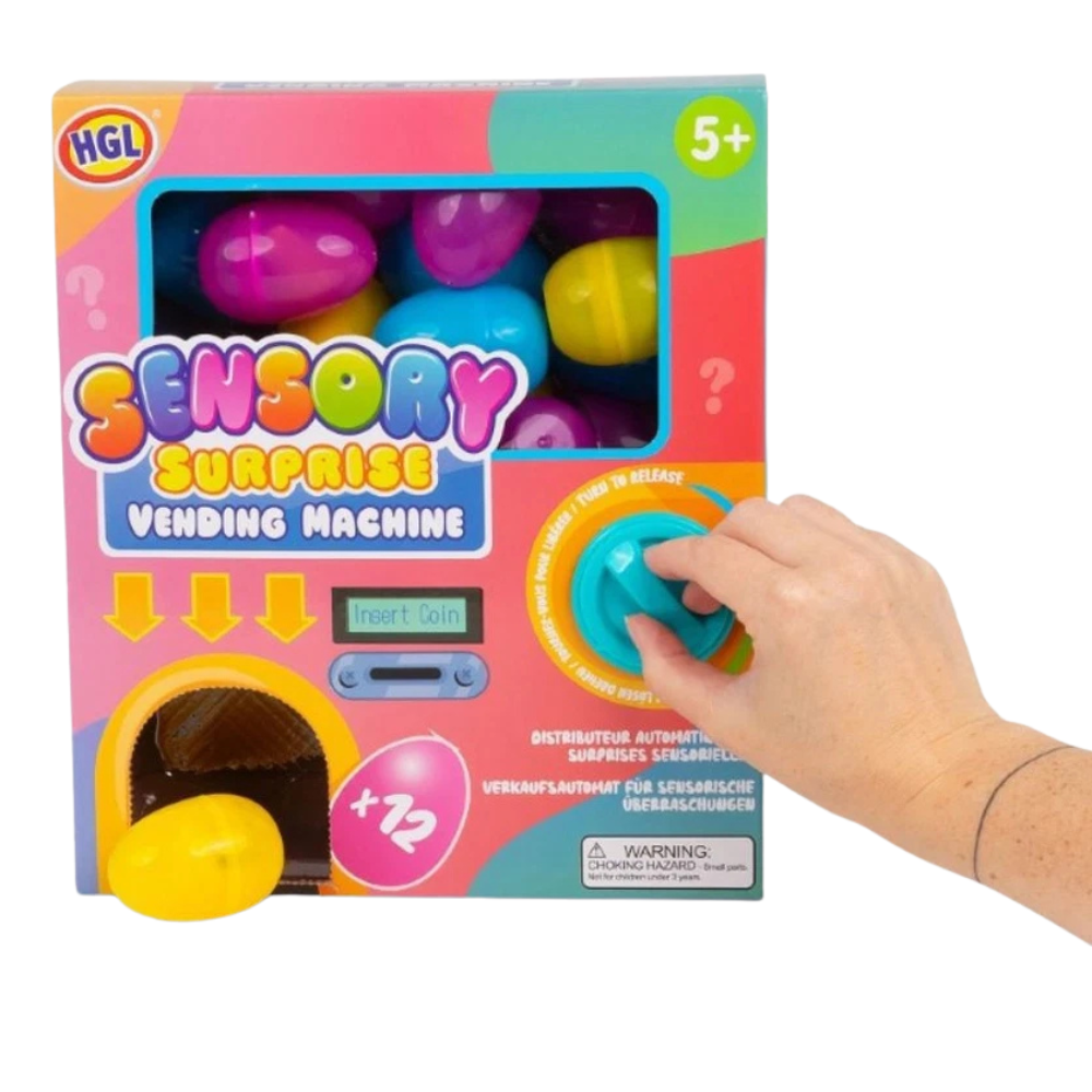 Mini Sensory Surprise Vending Machine with 12 Collectible Eggs, Mochis & Fidget Toys